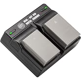 BM Premium 2-Pack BLS-5/BLS-50 Batteries &amp; Dual Charger for Olympus OM-5 | OM-5 Mark II, OM-D E-M5 III, E-M10, OM-D E-M10 III, E-M10 IV, E-PL6, E-PL7, E-PL8, E-PL9, E-PL10, Stylus 1 Cameras
