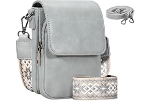 GASSDA Crossbody Bags for Women Small Crossbody Handbags Leather Phone Bag Wallet Purses With 2 Adjustable Strap