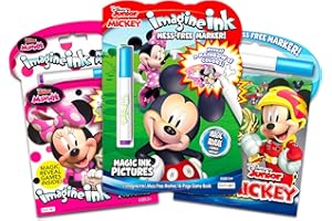 BENDON PUBLISHING Disney Minnie Mouse Imagine Ink Coloring Book Set - Bundle with 3 Magic Ink Books Featuring 3 Assorted Mess-Free Mickey and Minnie Activity Books (Minnie Coloring Book Toddler)