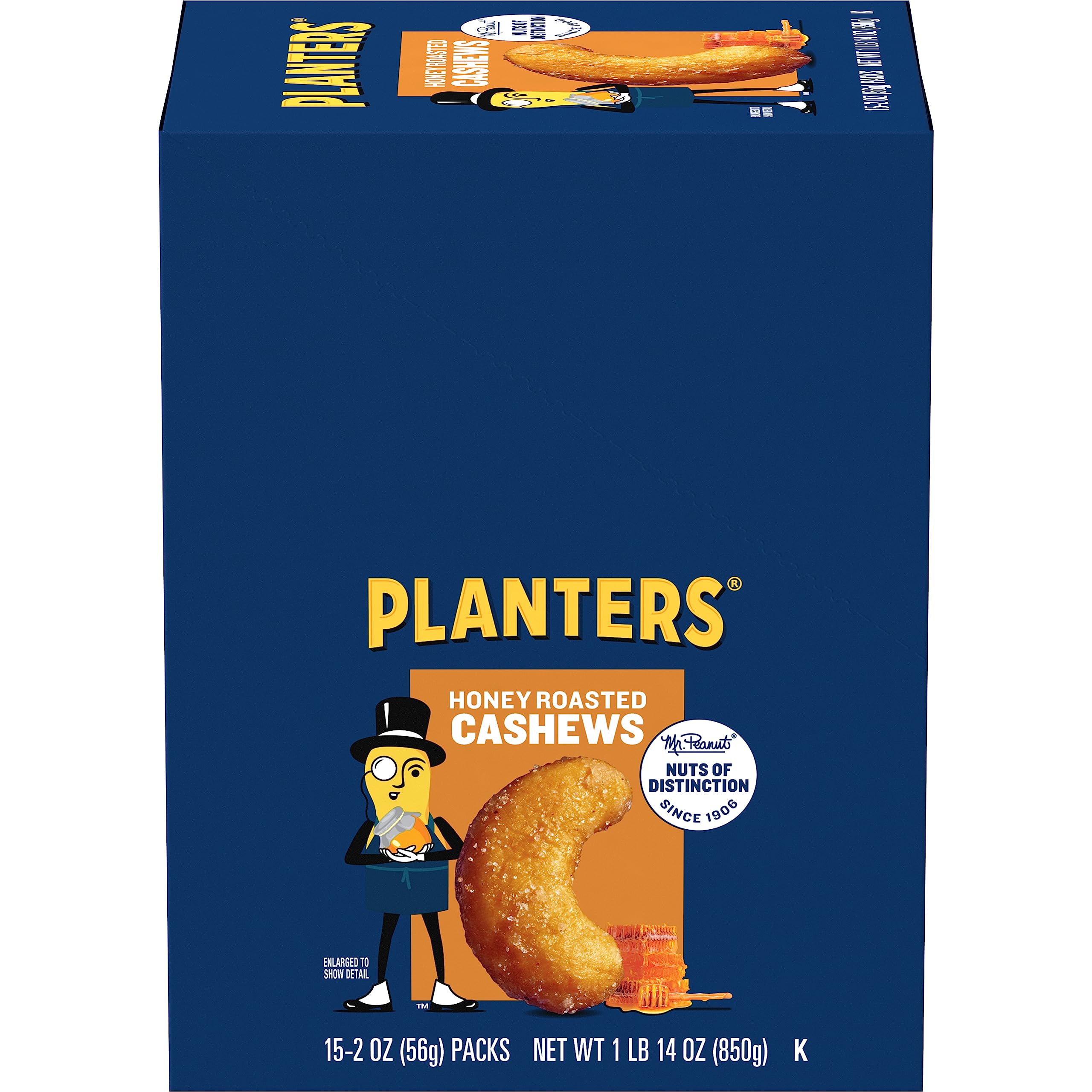 Planters Cashews Super Tube Nuts, Honey