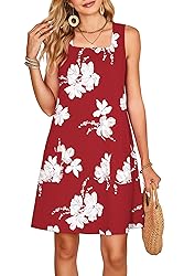 OFEEFAN Red Dresses for Women Summer 2025
