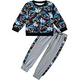 SunFocus Boys 3-6 Years Clothes Pullover Sweatshirt Tops and Pants Outfits Set