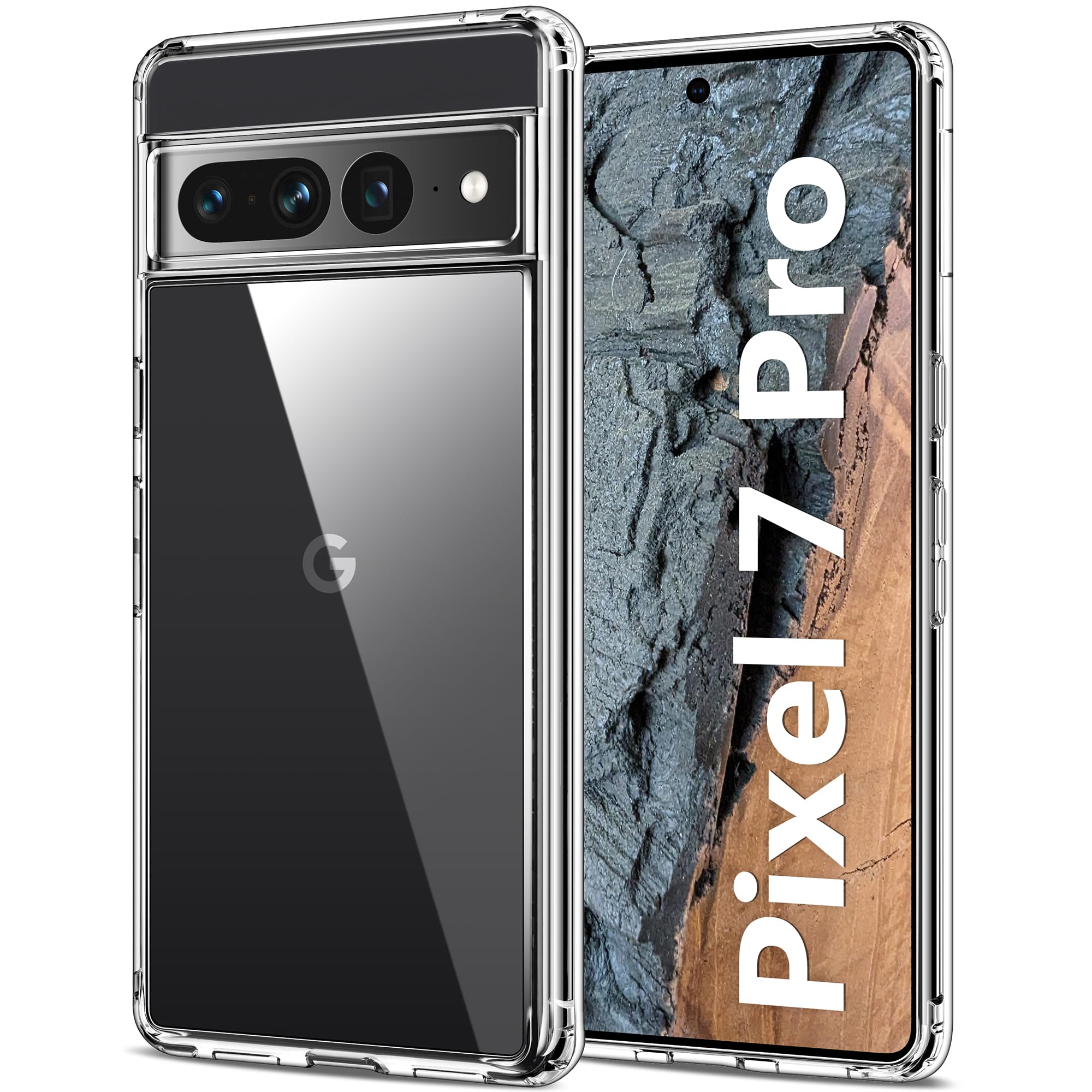 HOOMIL for Google Pixel 7 Pro Case, Non-Yellowing, Drop Protection, Anti-Scratch, Transparent Hard Back Phone Cover - Crystal Clear