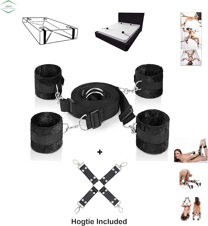 Restraints Bed Set with Soft and Comfortable Wrists and Ankle Cuffs