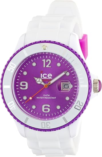 Ice Watch Men S Quartz Watch With Purple Dial Analogue Display And White Silicone Strap Si Wv B S 12 Sk Amazon Co Uk Watches