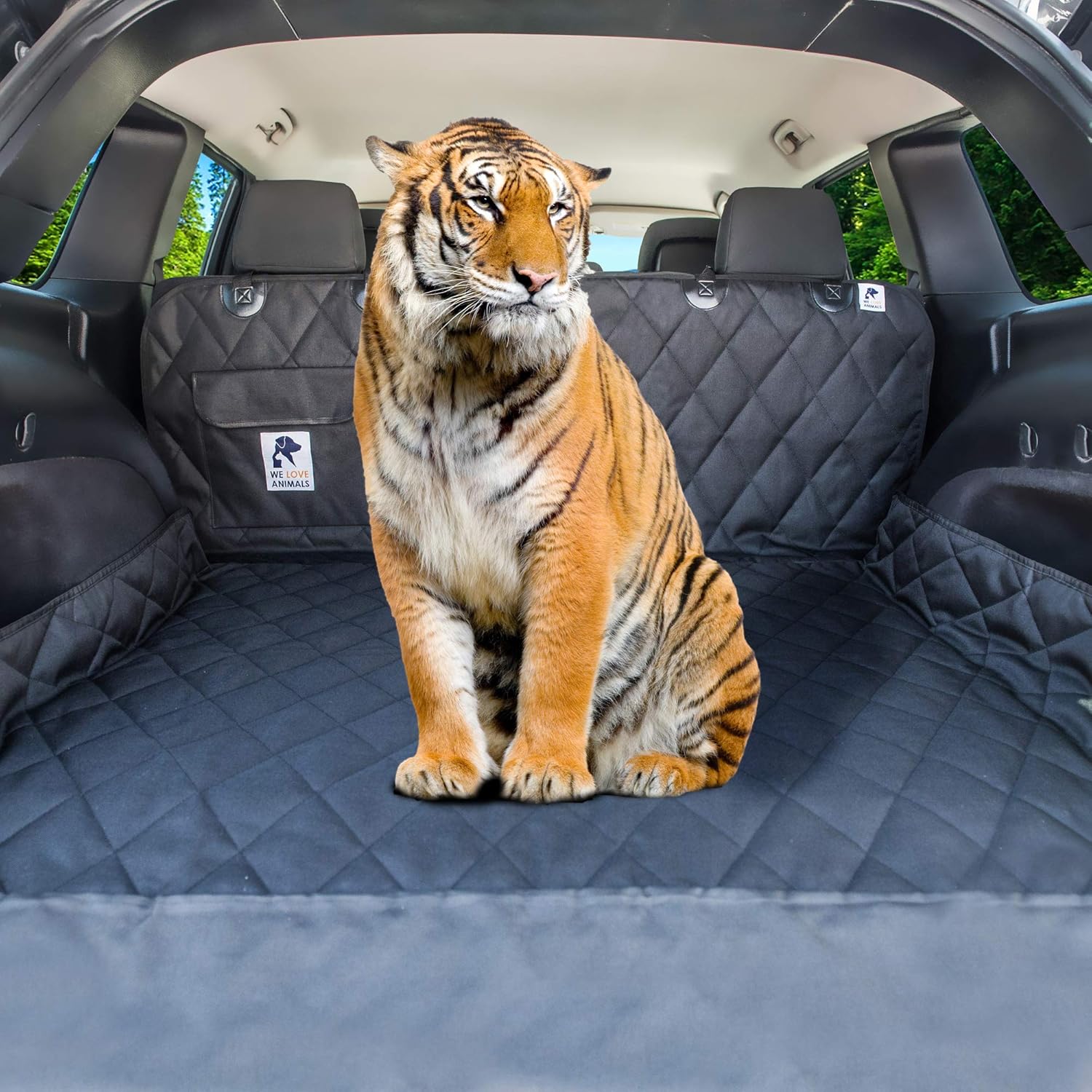 Dog Cargo Liner for SUV, Van, Truck & Jeep - Waterproof, Machine Washable, Nonslip Pet Seat Cover with Bumper Flap will keep your vehicle as clean as ever - XL, Universal Fit - BONUS Carry Bag : Pet Supplies