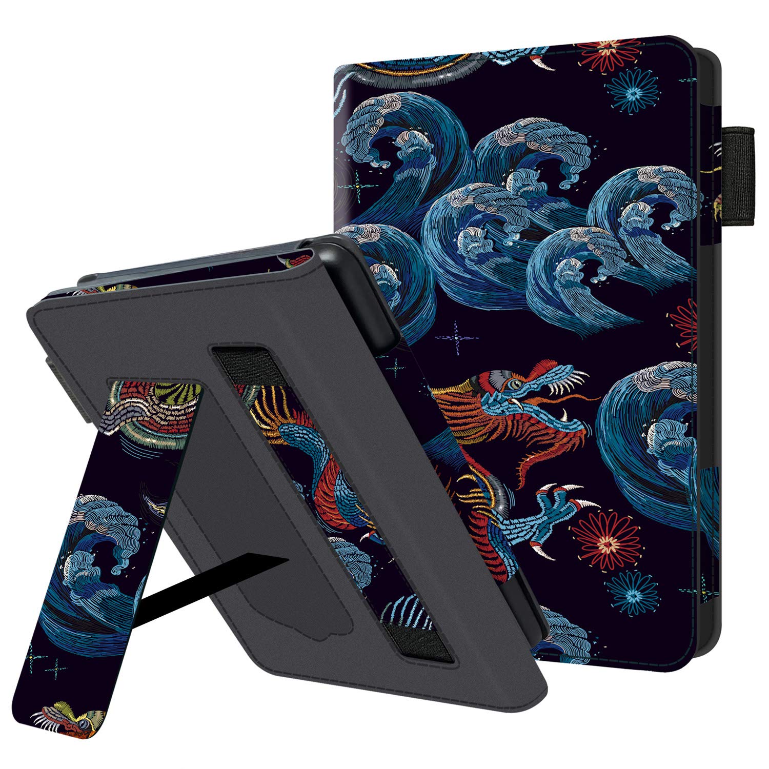 Huasiru Handheld Case for All-new Kindle (10th Gen - 2019 release only—will not fit Kindle Paperwhite or Kindle Oasis), Black Dragon