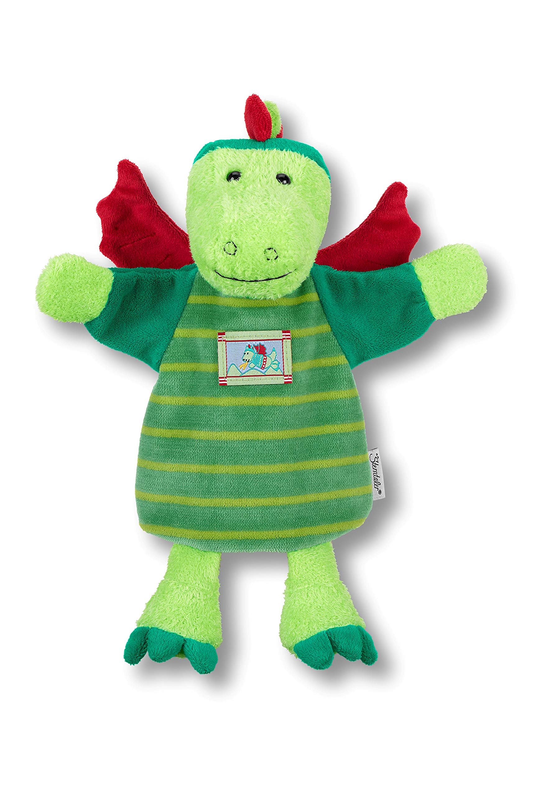 Sterntaler 3622151 Children's Dragon Hand Puppet, Ideal for Doll Theatre and Role Play, 24 x 21 x 9 cm, Multi-Coloured