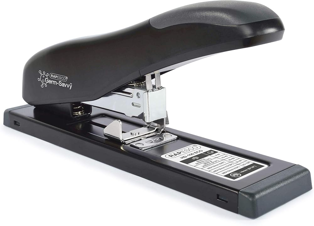 Rapesco 1276 ECO HD-100 Heavy Duty Stapler 100 Sheet Capacity Black