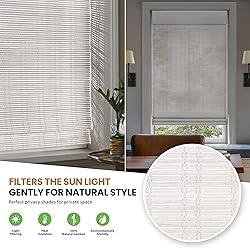 LazBlinds Cordless Bamboo Roman Shades, Light