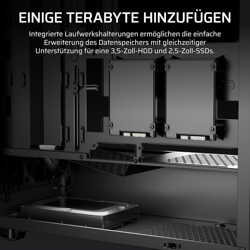 3200D RS Mid-Tower ATX PC-Gehäuse – Schwarz