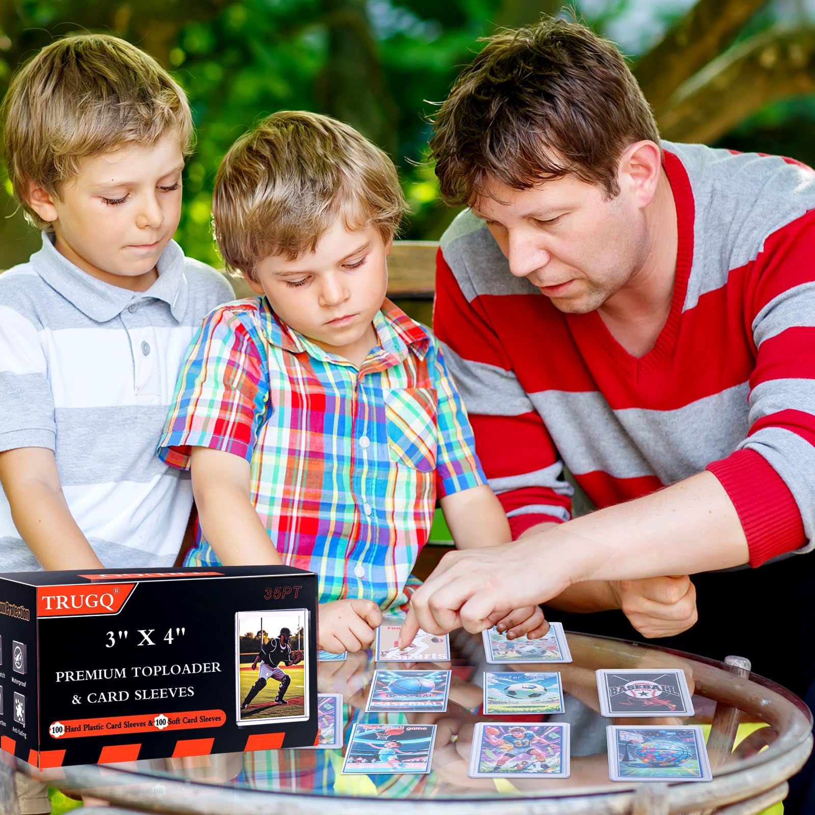 200 Card Sleeves Toploads for Cards,3