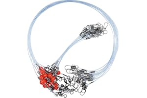 SHADDOCK FISHING Fishing Leader Rigs Saltwater Tackle Rigs with Swivels Snaps, High Strength Wire Leaders Rigging Surf Fishing Gear Equipment for Lures Bait Hooks Catfish Walleye