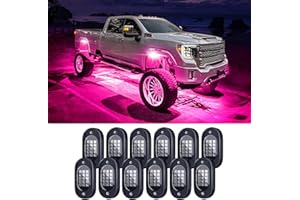 Honalia LED Rock Lights for Trucks 12 Pods, RGB Truck Rock Lights with APP Control Music Mode, Neon Light Kits for UTV ATV RZR Golf Cart