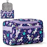 Choco Mocha Kids Toiletry Bag for Girls, Travel Hanging Waterproof Cute Toiletry Bag for Teens Girls Christmas Gifts, Purple