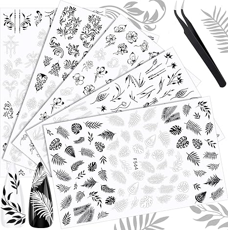 Amazon Com 15 Sheets Black White Nail Art Sticker Decals Retro Flower Vine Pattern Nail Art Stickers Vintage Butterfly Maple Leaf Pattern Adhesive Nail Decals With Tweezers For Nail Decor Flower Grass Series Kitchen Amazon Com 15 Sheets Black White Nail Art Sticker Decals Retro Flower Vine Pattern Nail Art Stickers Vintage Butterfly Maple Leaf Pattern Adhesive Nail Decals With Tweezers For Nail Decor Flower Grass Series Kitchen