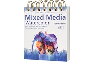Watercolor Paper Pad 4" x4”| 30 Sheets 140lb/300g,Spiral - Bound with Tear - Line| Artist-Grade for Water Color Paper/Sketch 