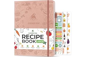 Clever Fox Recipe Book – Make Your Own Cookbook Blank Pages – Empty Notebook to Write In Recipes – Unique Cooking & Baking Gi