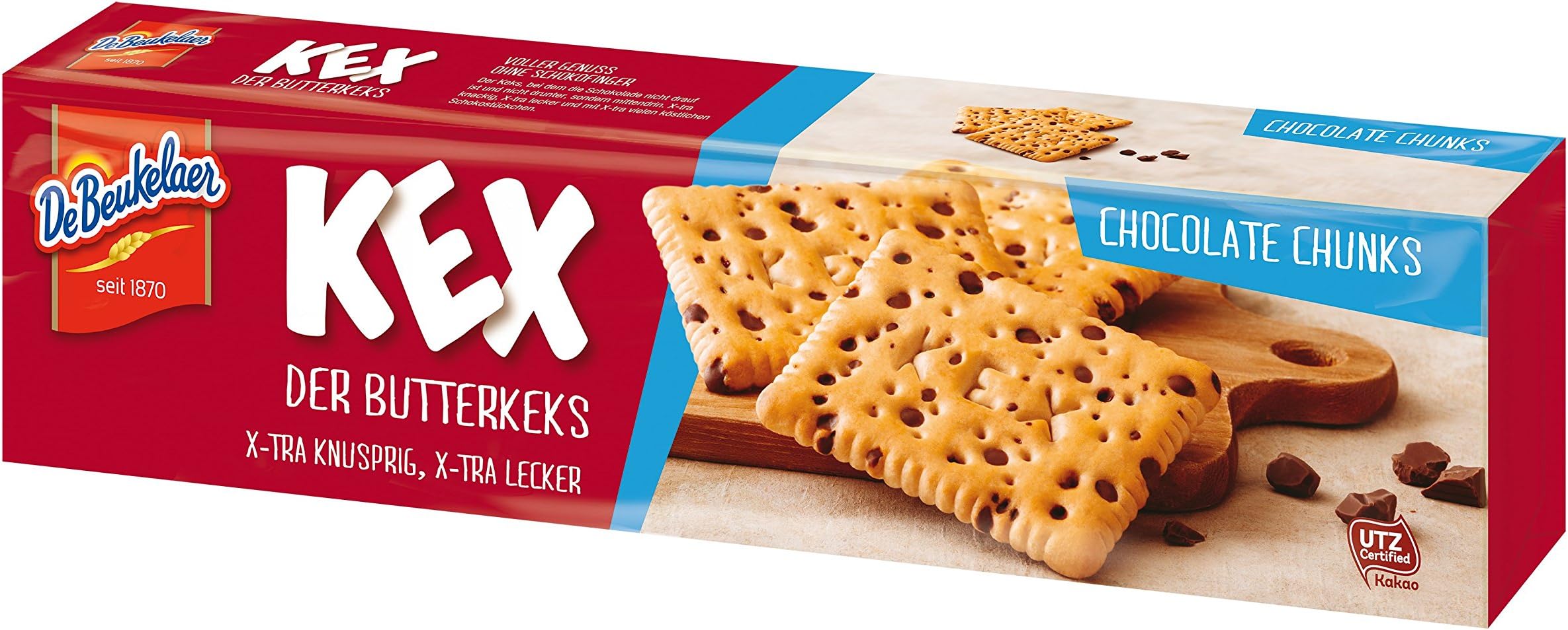 DeBeukelaer KEX Butterkeks + Chocolate Chunks 160 g