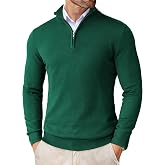 COOFANDY Men's Quarter Zip Up Sweaters Slim Fit Lightweight Mock Pullover | Casual Polo Sweaters, Quarter Zip Pullover, Business Winter Fall, Relaxed Fit, Knit Turtleneck Sweater, Metal Zipper Pull