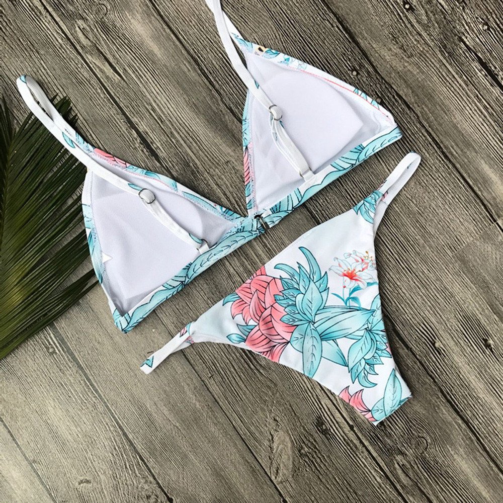 BIGJOKE Bikini 2 Pezzi Donna Con Stampa Teschio E Fiori – Imbottito, Slip Classico, Tessuto Morbido Nylon/Elastan, Taglie S-XXL - 6