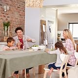 Deconovo Rectangle Tablecloth Faux Linen 59x95in Water Resistant Wipeable view 3