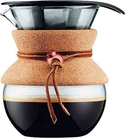 Bodum Pour Over Coffee Maker 17oz Borosilicate Glass Reusable Filter Portugal