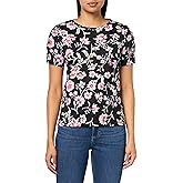 Nautica Womens T-Shirt Cotton Crewneck with Laceup Sleeve Detail