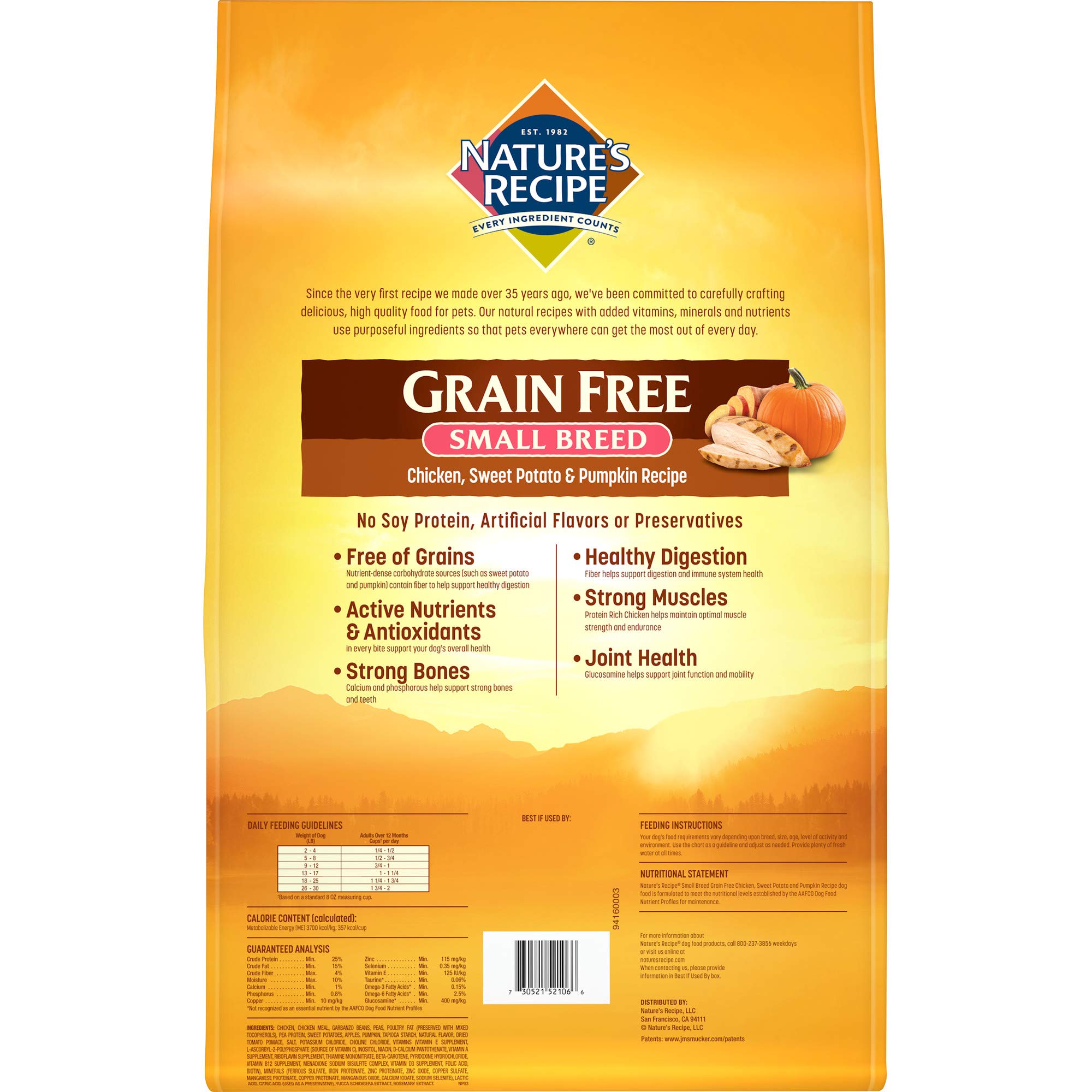 Nature's Recipe Small Breed Grain Free Easy to Digest Dry Dog Food