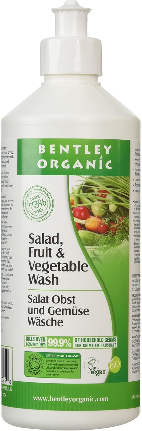 Bentley Organic Salad Fruit and Veg Wash 500 ml, 500 ml (Pack of 1) - Image 4