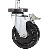 Alera ALESW590004 Optional Casters For Wire Shelving, 600 lbs./Caster, Gray (Set of 4)