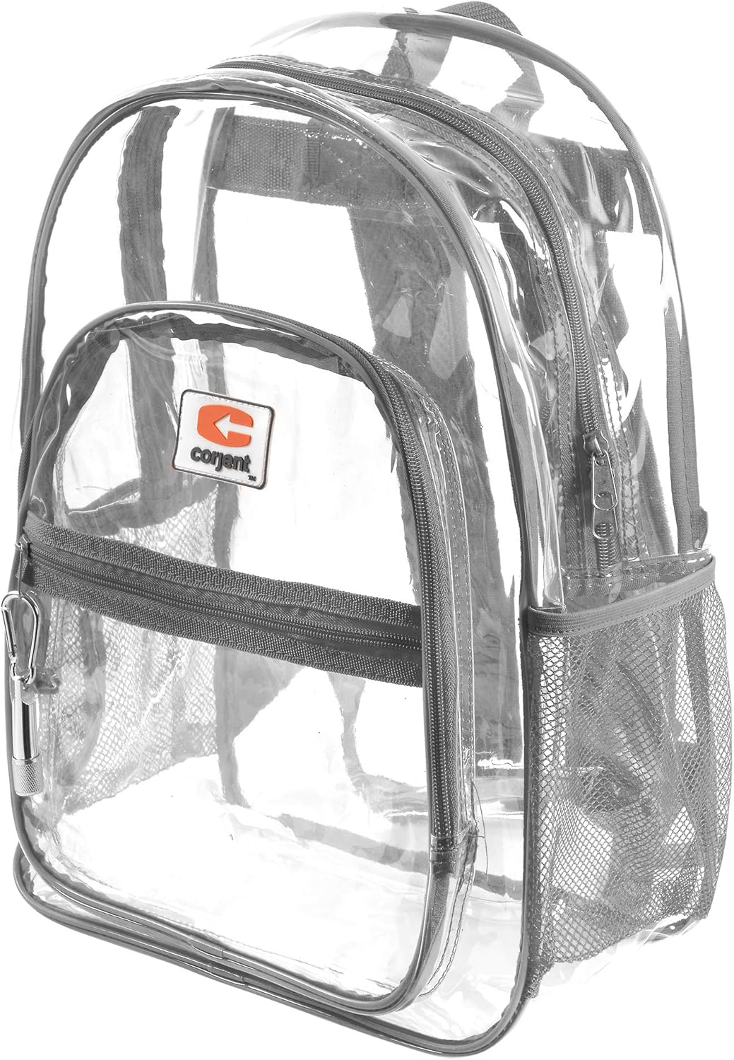 Clear School Backpack with Padded Straps &"Bonus LED Flashlight" for