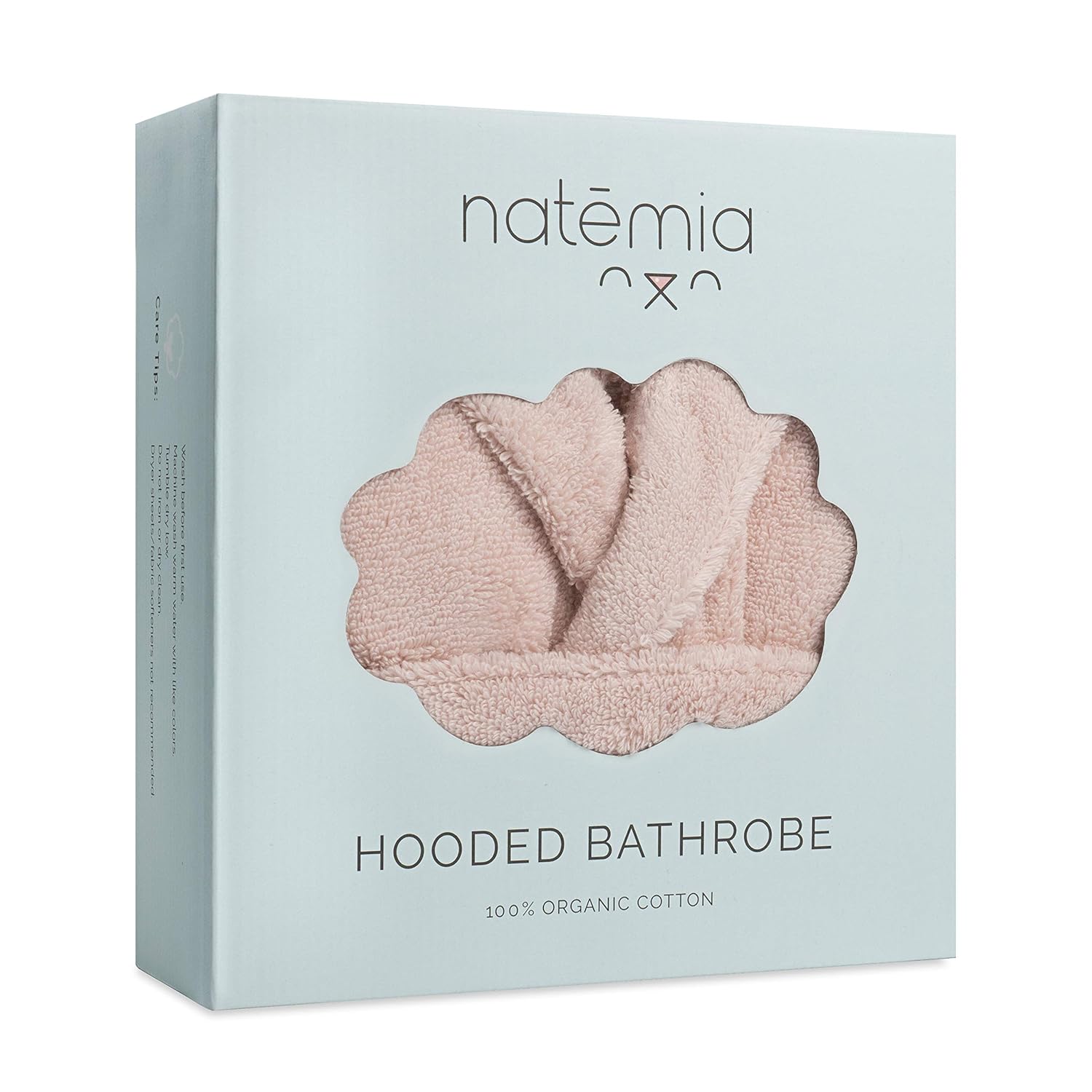 Natemia Organic Hooded Bathrobe for Babies and Toddlers – Ultra Soft and Absorbent Zero Twist Cotton Kids Robe: Baby