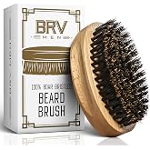 BRV MEN Beard Brush | Firm Boar Bristles | First-Cut Boar Hair Bristles | The Ideal Gift For Men (Beechwood)