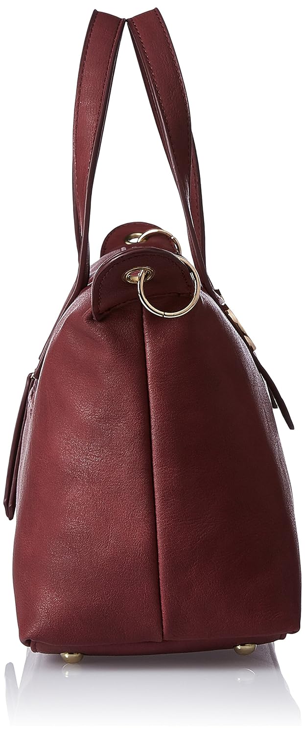 caprese women's satchel (dark red)