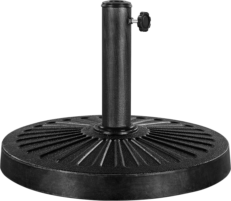 Yaheetech 14kg Cast Iron Effect Parasol Base 38/48mm Ø Heavy Duty Black