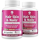 1 Body Hair Skin Nails Growth Vitamin with Biotin - Complete Formula for Men & Women - 2 Pack