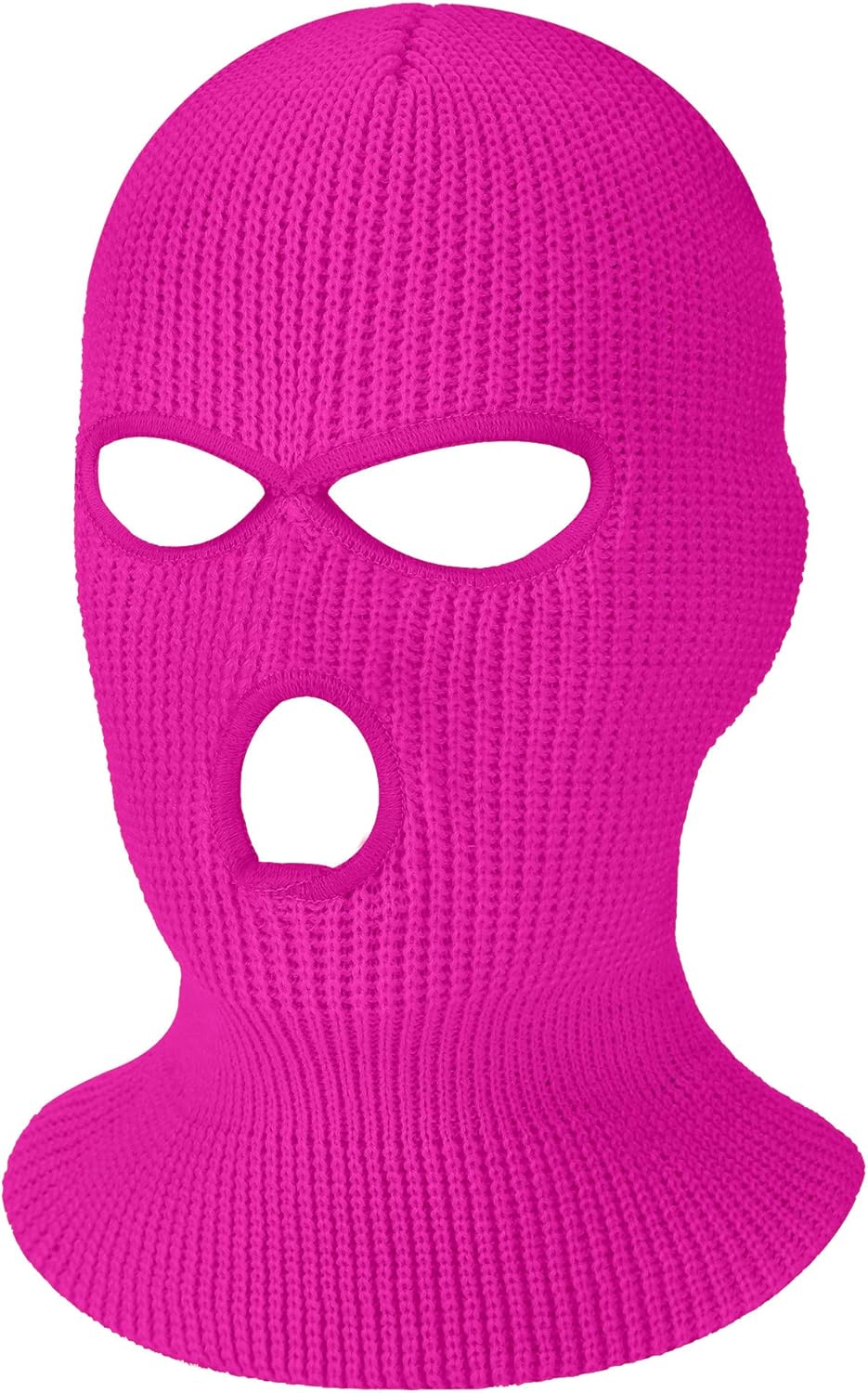 3-Hole Knitted Full Face Cover Ski Mask, Winter Balaclava Warm Knit Full Face Mask for Outdoor Sports (Black, Adult Size) at  Men’s Clothing store