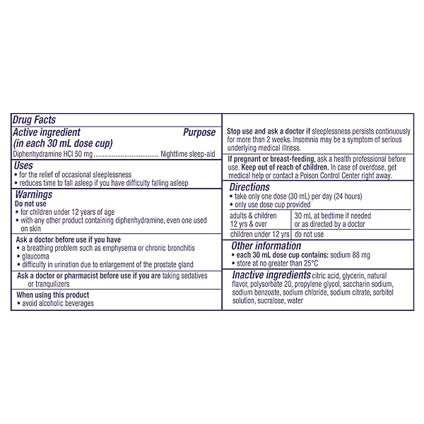 ZZZQUIL, NIGHTTIME SLEEP AID LIQUID, FREE OF ALCOHOL & ARTIFICIAL DYES, 50 MG DIPHENHYDRAMINE HCL, NO.1 SLEEP AID BRAND, FALL ASLEEP FAST, NON-HABIT FORMING, SOOTHING BERRY FLAVOR, 12 FL OZ