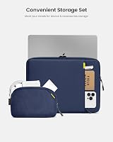 tomtoc 13 inch Laptop Sleeve 360° Protection Water-Resistant Set with Accessory view 6