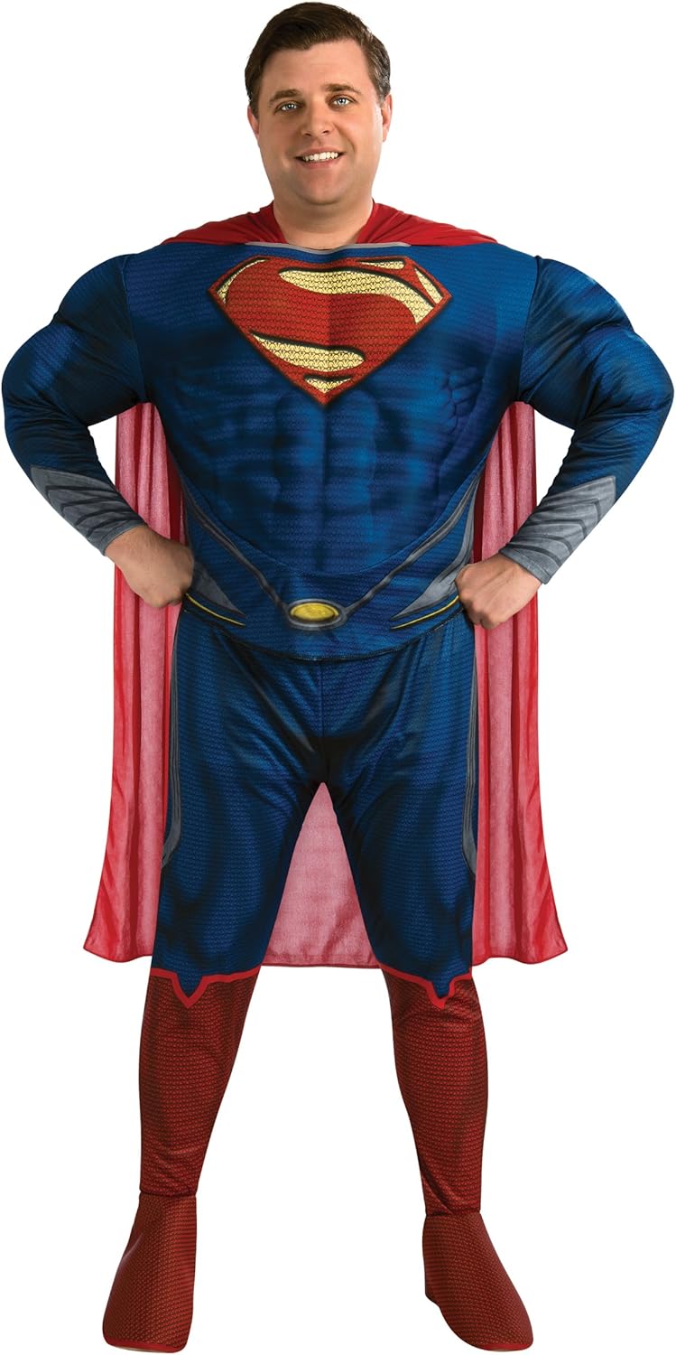 Amazon Com Rubie S Costume Plus Size Man Of Steel Deluxe Adult Superman Costume Blue Red Plus Clothing