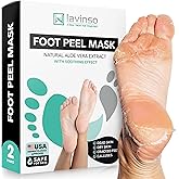 Lavinso Foot Peel Mask for Dry Cracked Feet – 2 Pack Peeling Mask Removes Dead Skin and Calluses - Exfoliating for Soft Baby Feet, Original Scent