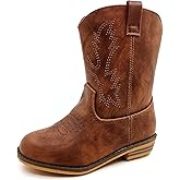 ICEBIRDS Girls Boys Western Cowboy Boots, Western Riding Shoes for Toddler Little Kids