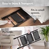 VonHaus Slim 3 Step Ladder Anti Slip Feet 150kg Black Folding view 5