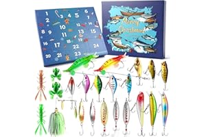Fishing Advent Calendar 2025 Adult Men, 24 Days Advent Calendar 2025 Christmas Countdown, Fishing Lure Advent Calendar, Xmas 