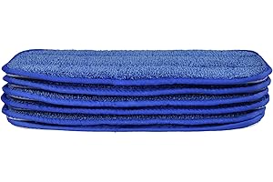 CleanAide® All Purpose Twist Yarn Microfiber Mop Pads 10 Inches Blue 6 Pack