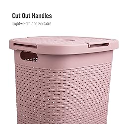 Mind Reader Slim Laundry Hamper with Lid, 60L