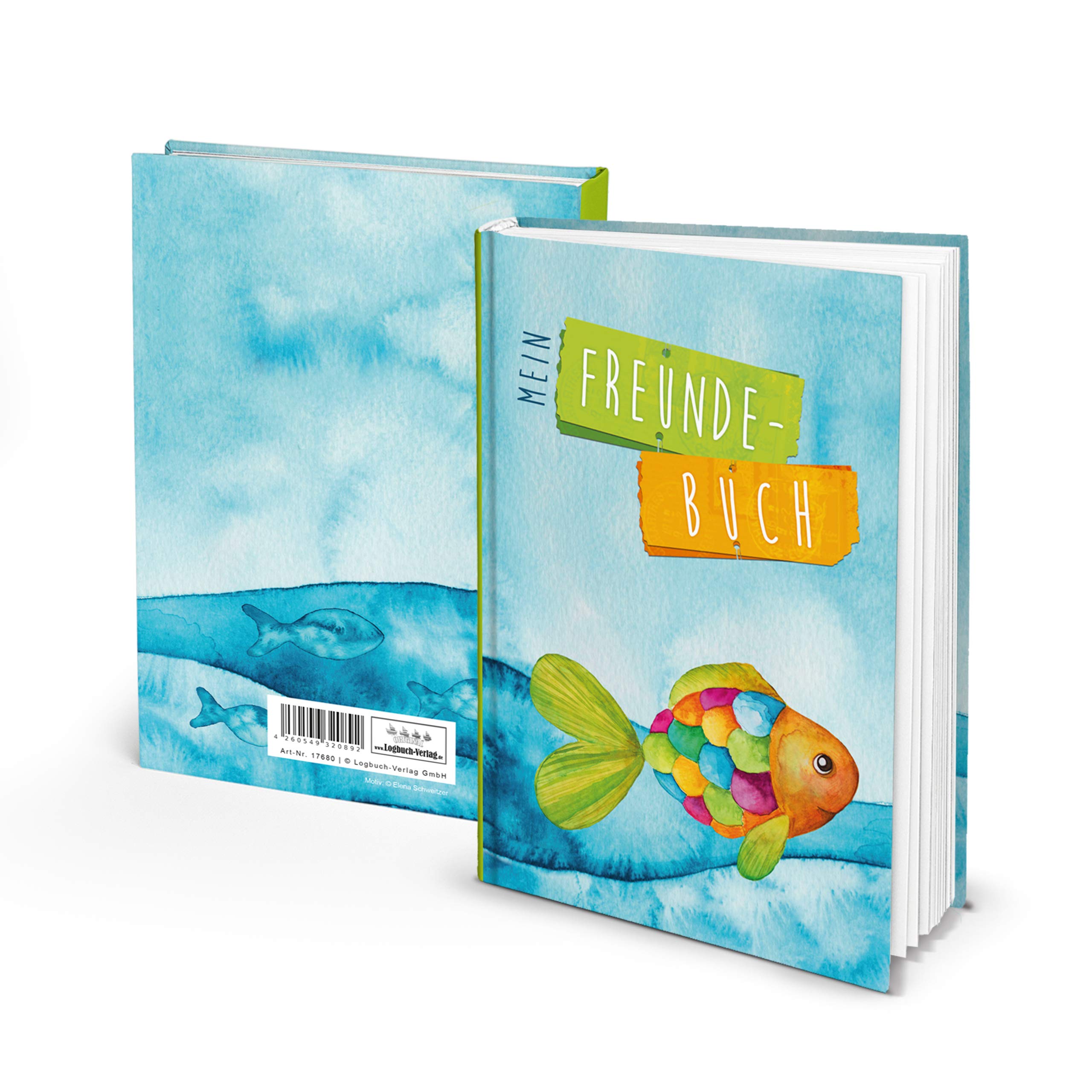 Maritime Friend Book Friend Book Friends DIN A5 Hard Cover Fish Colourful Turquoise Blue Gift Book Communion Birthday School Start Rainbow Fish