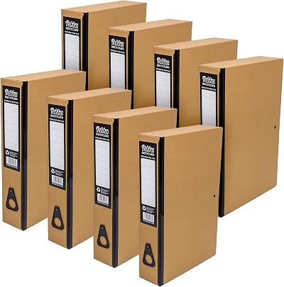 Pukka Pad Recycled Card File Boxes 8 Pack Kraft Spine Labels Thumb Pull