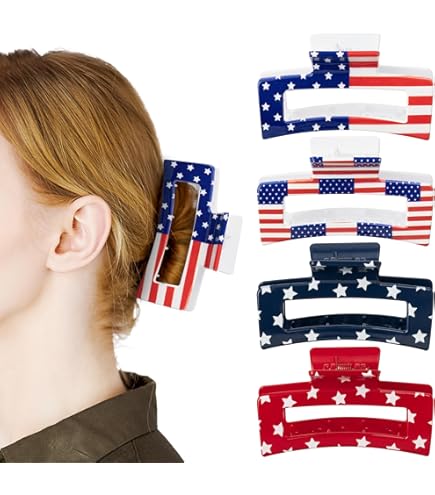 Amazon.com : Sports Hair Claw Clip- 4Pcs Game Day Football  display picture 3